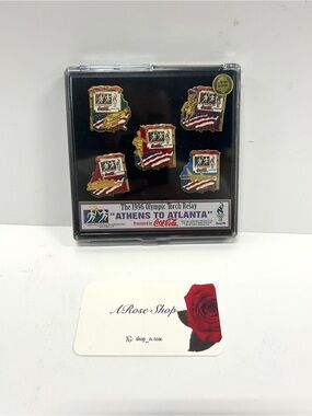 1996 Olympic Torch Relay ‘Athens To Atlanta’ Limited Edition Coca Cola Pin Set